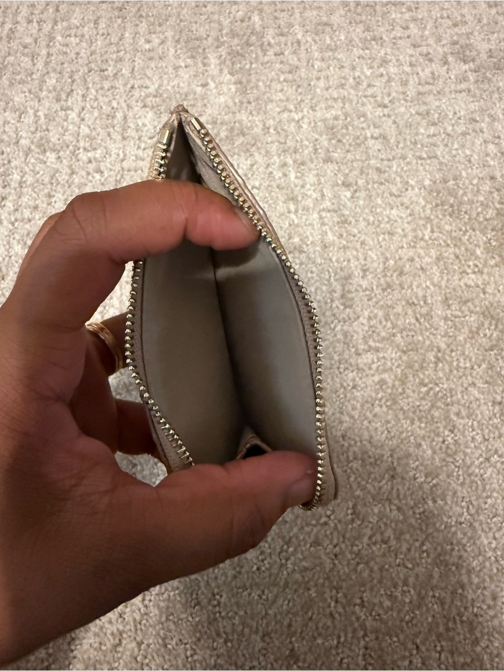 Brahmin Metallic Blush Croc-Embossed Zip Wallet - Picture 3 of 4
